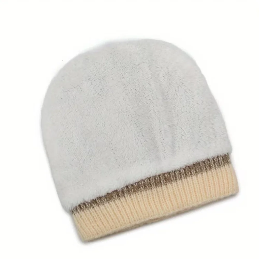 Fleece-Lined Winter Beanie - Windproof & Ear-Warming Knit Hat